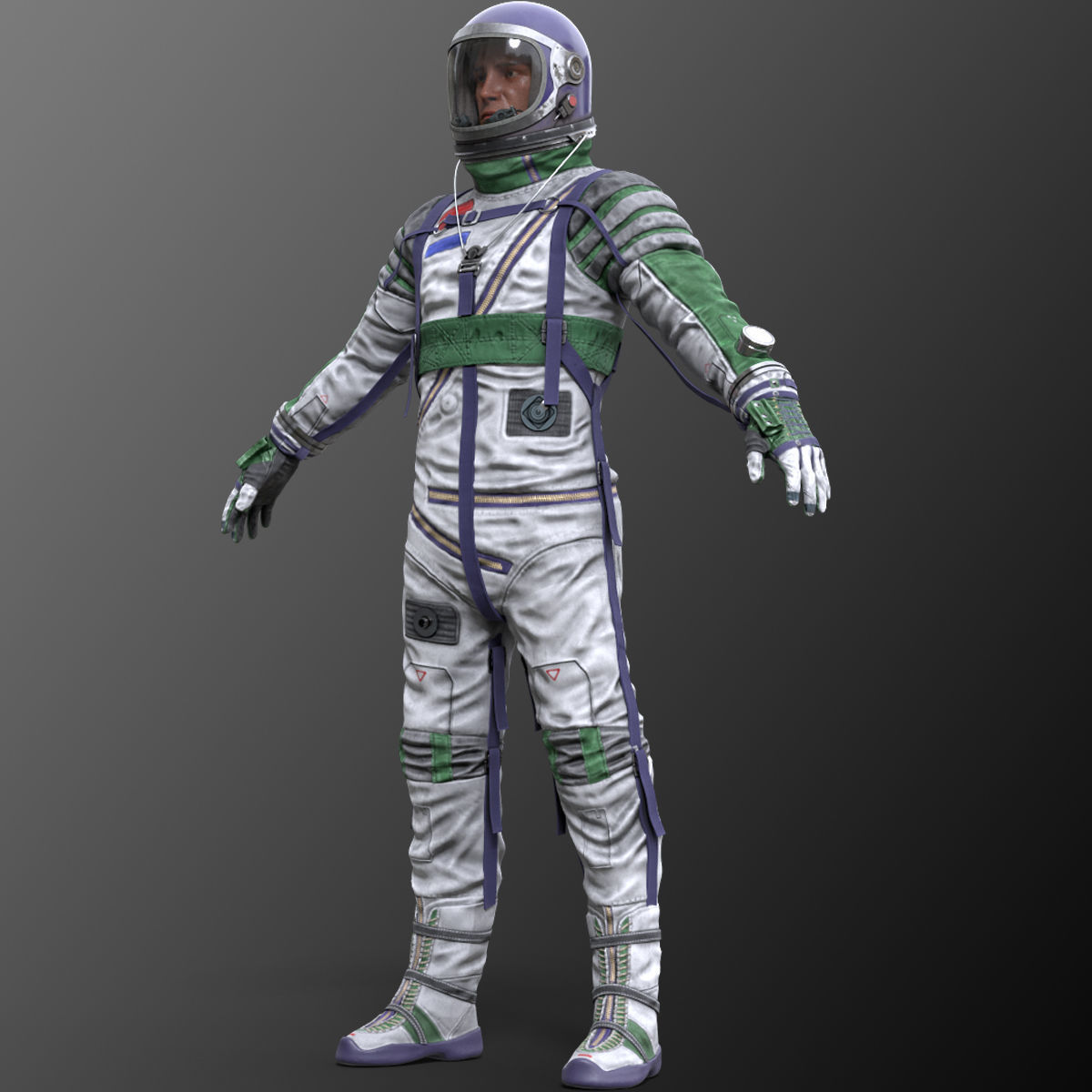 CS04 Space Suit FULL VERSION Low-poly 3D model_37