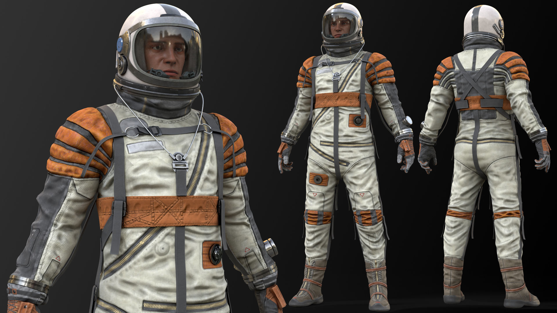 CS04 Space Suit FULL VERSION Low-poly 3D model_19