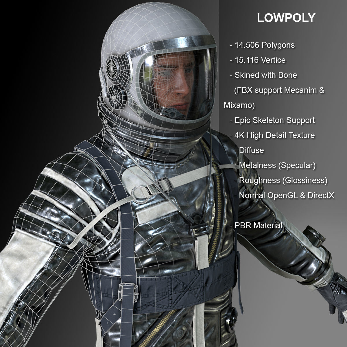 CS04 Space Suit FULL VERSION Low-poly 3D model_2