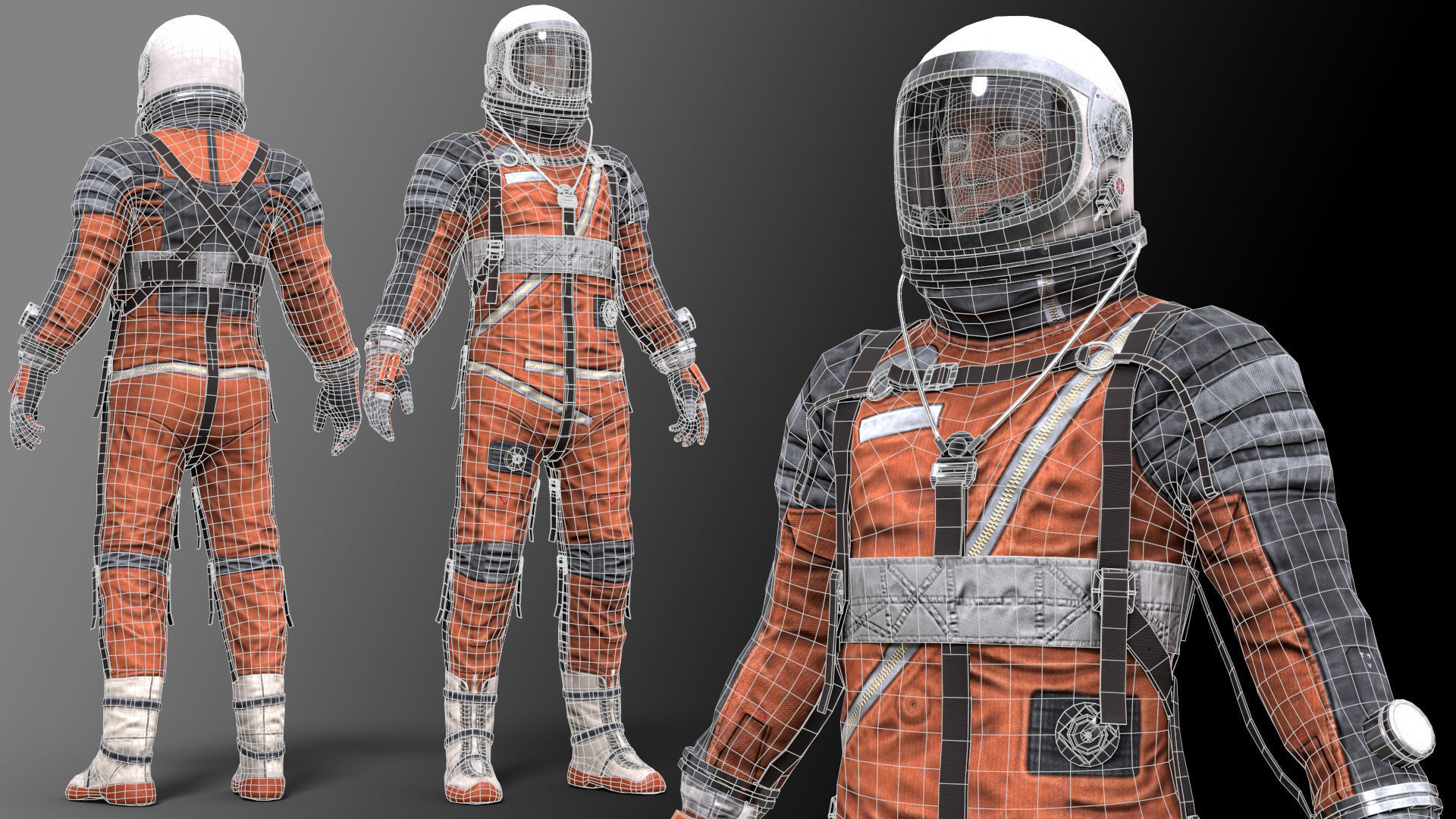 CS04 Space Suit FULL VERSION Low-poly 3D model_14