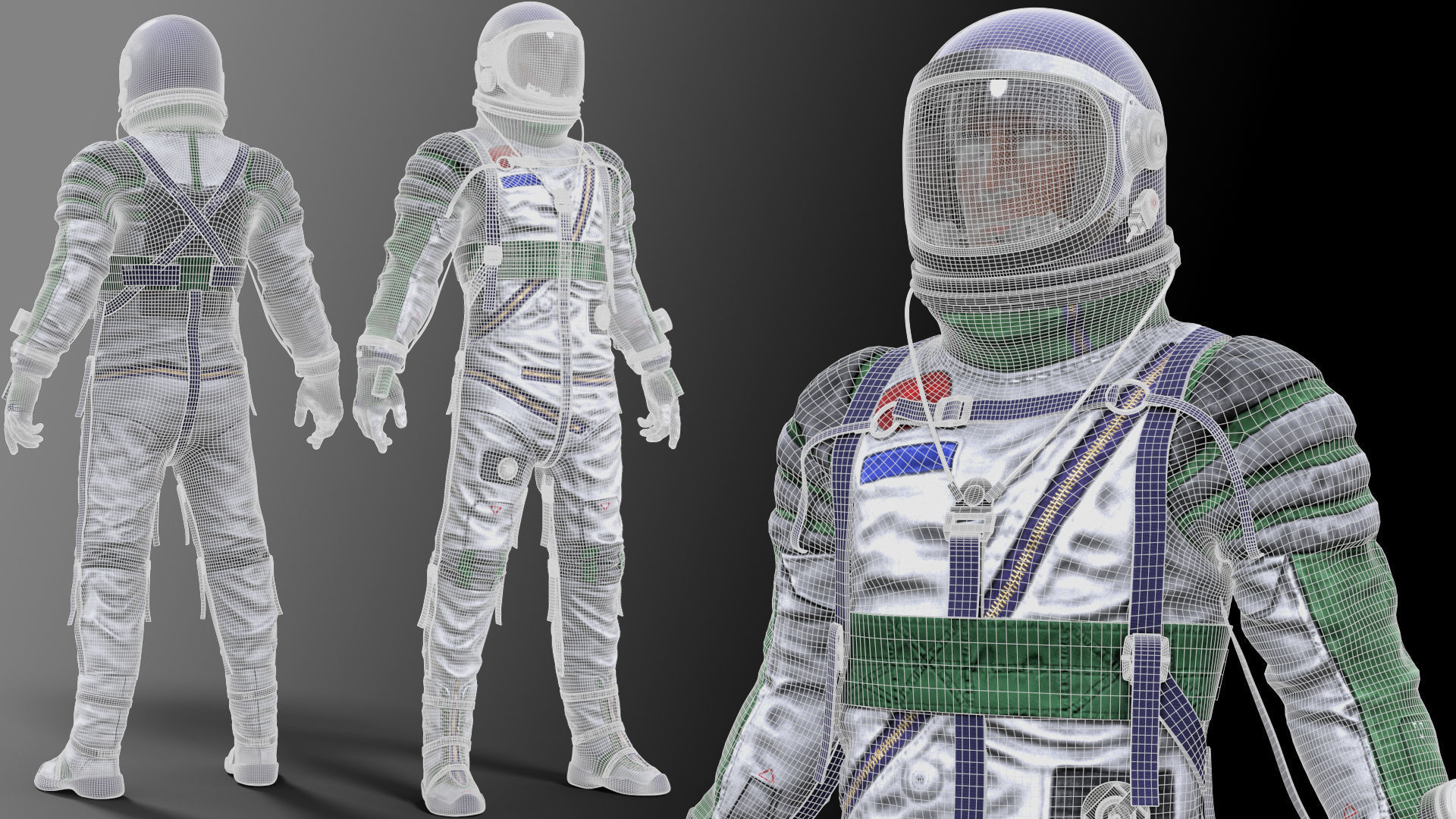 CS04 Space Suit FULL VERSION Low-poly 3D model_8
