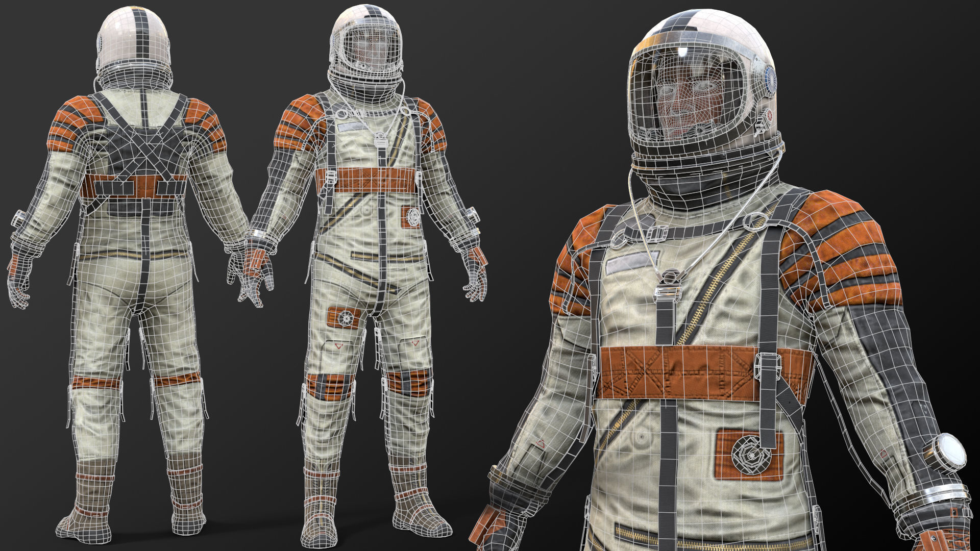 CS04 Space Suit FULL VERSION Low-poly 3D model_22