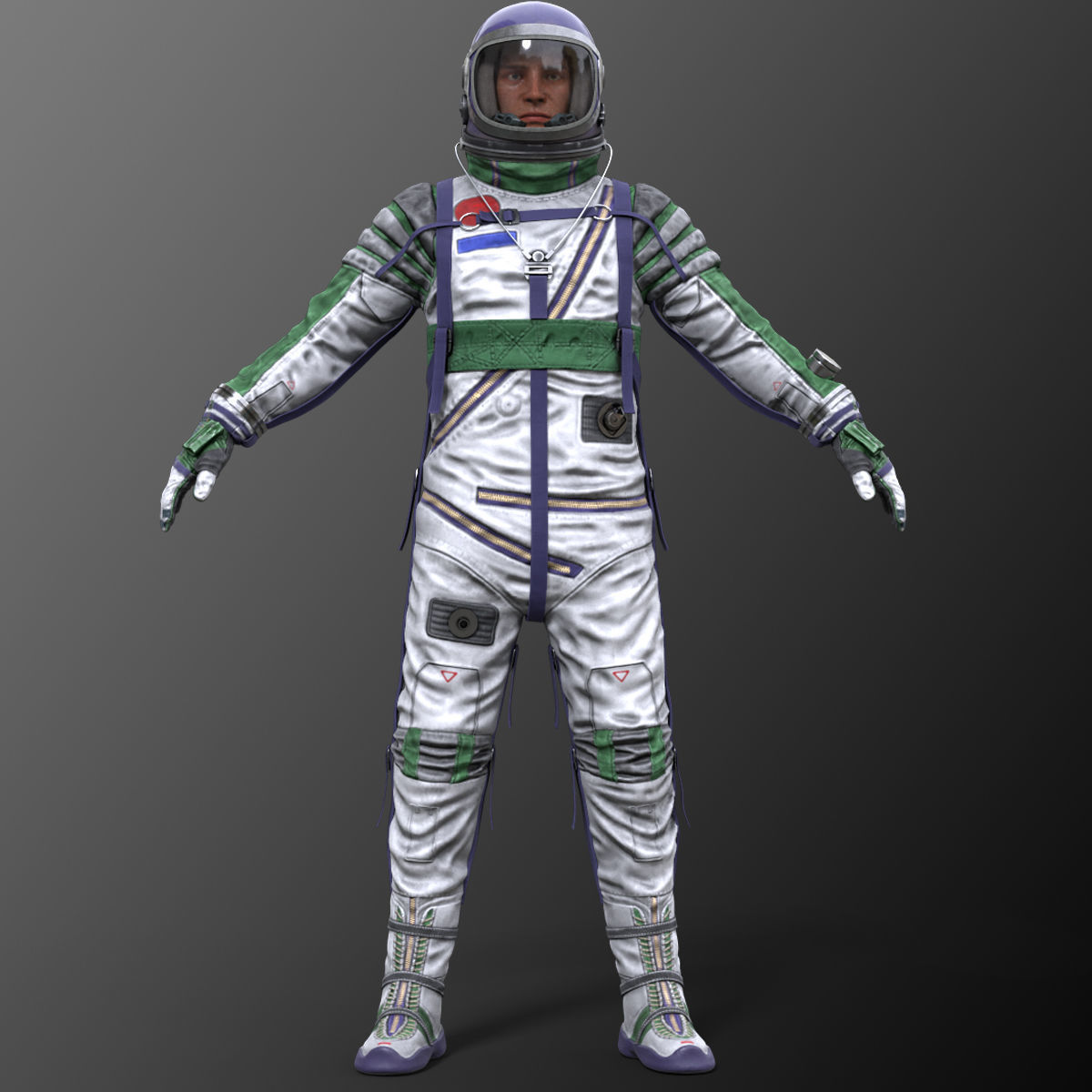 CS04 Space Suit FULL VERSION Low-poly 3D model_31