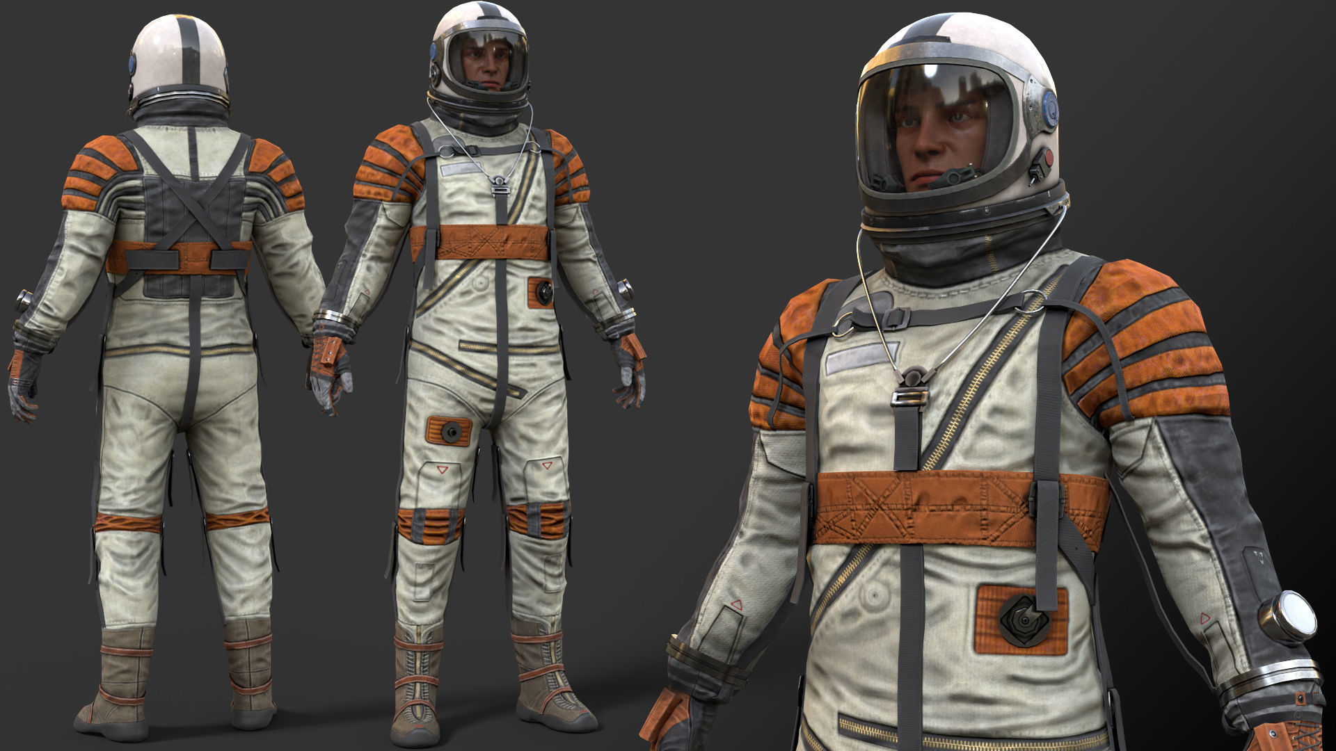 CS04 Space Suit FULL VERSION Low-poly 3D model_21