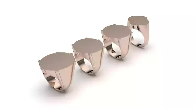 signet ring hollow and solid 8 pieces model45