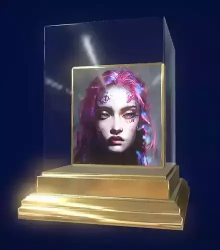 Gold Club Neurogirl 6 Low-poly 3D model