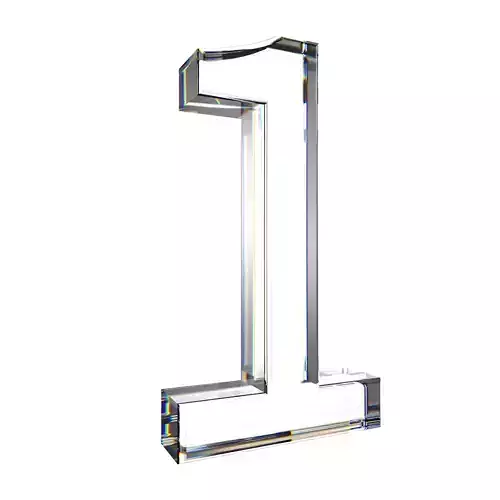 number1 glass number one 3D model