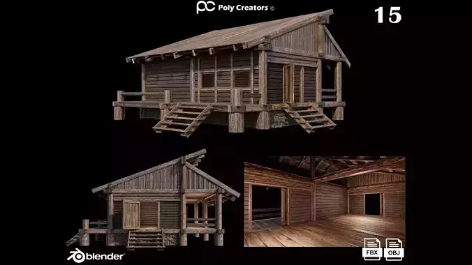 Medieval Houses 15 - 4K Textures Game Ready