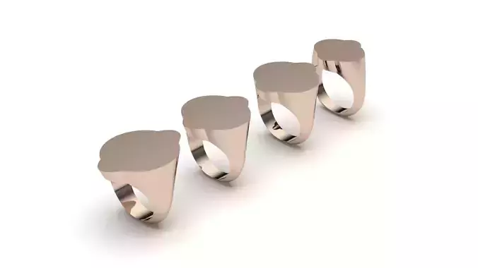 signet ring hollow and solid 8 pieces model51
