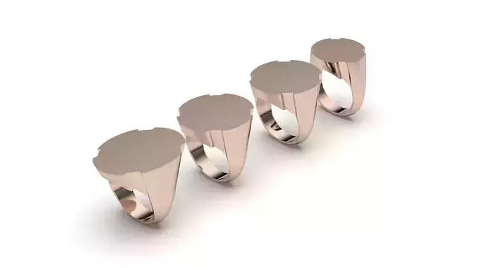  signet ring hollow and solid 8 pieces model53