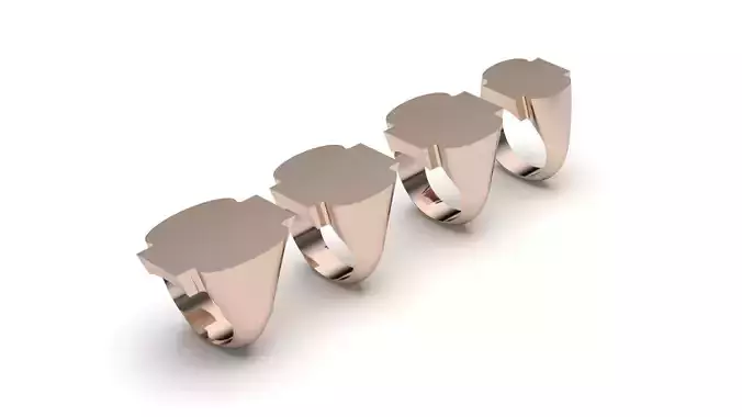 signet ring hollow and solid 8 pieces model55