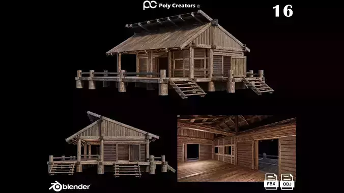 Medieval Houses 16 - 4K Textures Game Ready