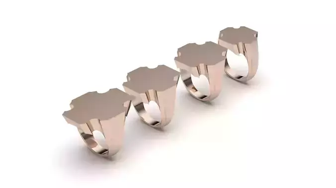  signet ring hollow and solid 8 pieces model56