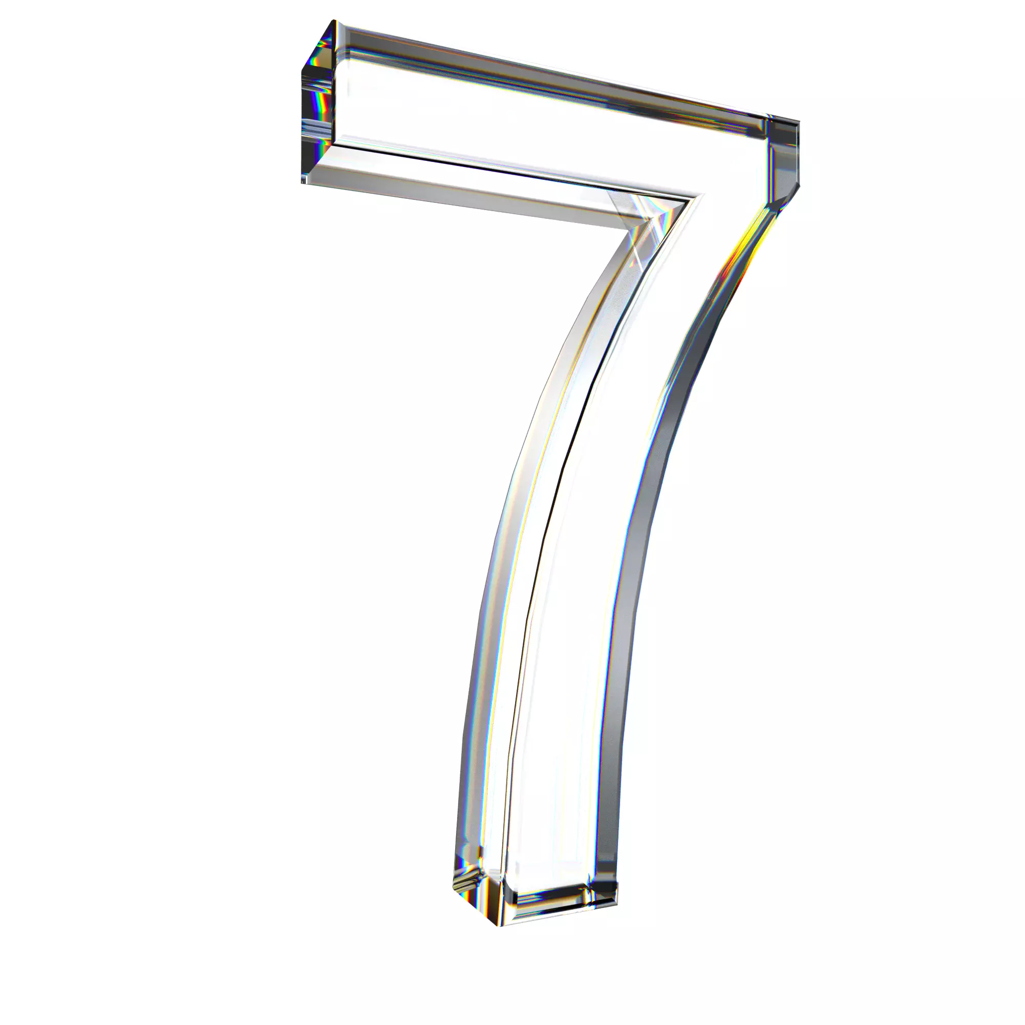 number7 glass number seven 3D model_0