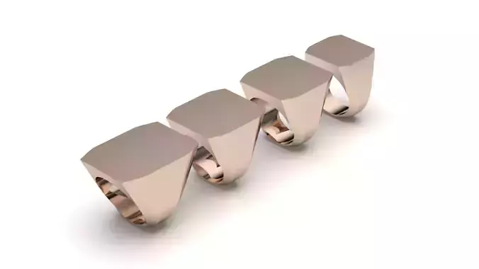 signet ring hollow and solid 8 pieces model60