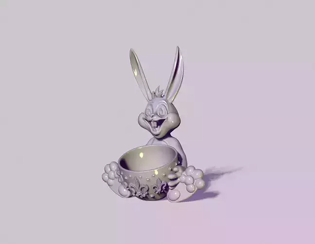 Rabbit with cup for jewelry