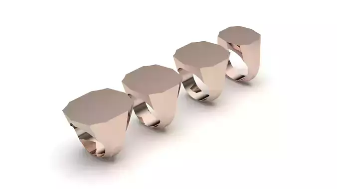 signet ring hollow and solid 8 pieces model61