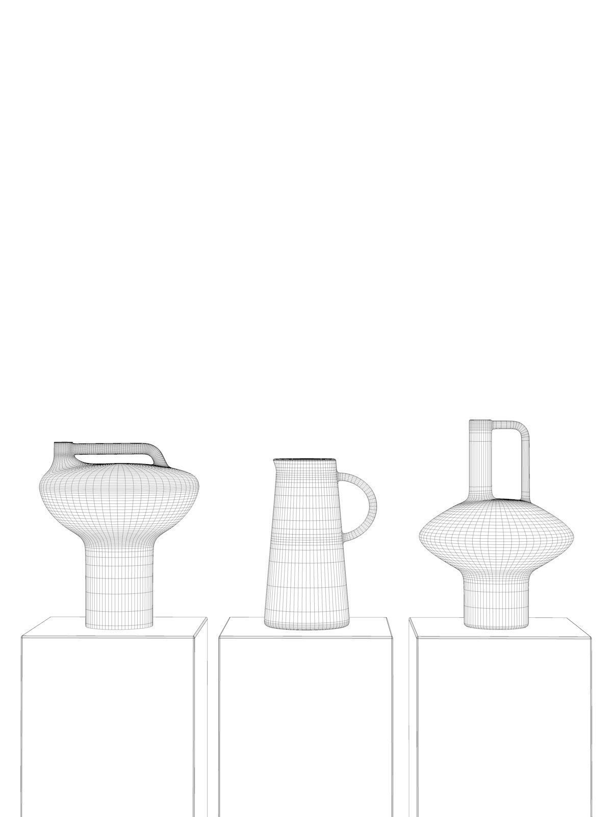 Vase Set 87 3D model_3