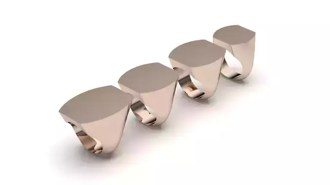 signet ring hollow and solid 8 pieces model63