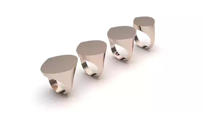 signet ring hollow and solid 8 pieces model64