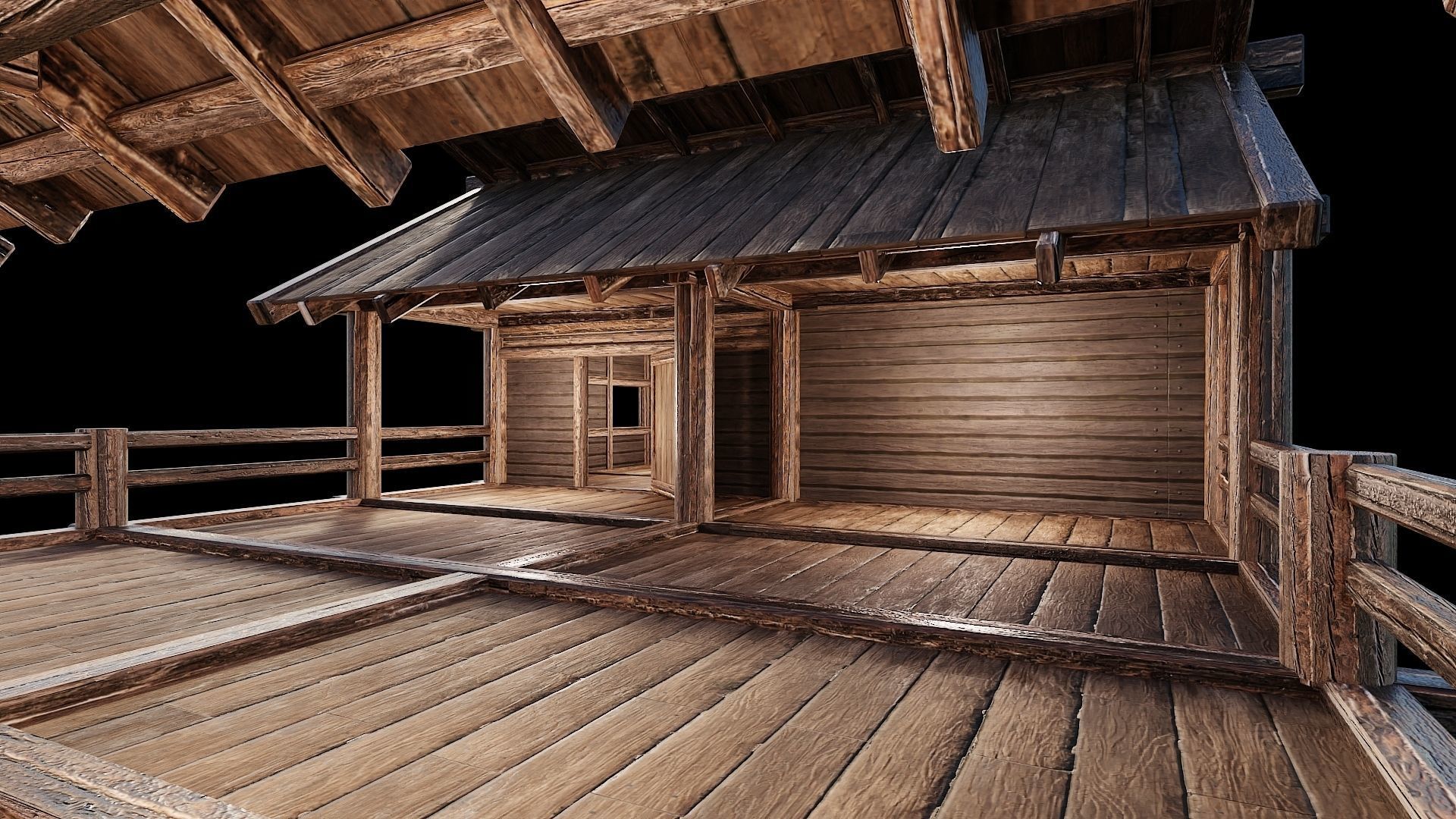 Medieval Houses 18 - 4K Textures Game Ready Low-poly 3D model_11