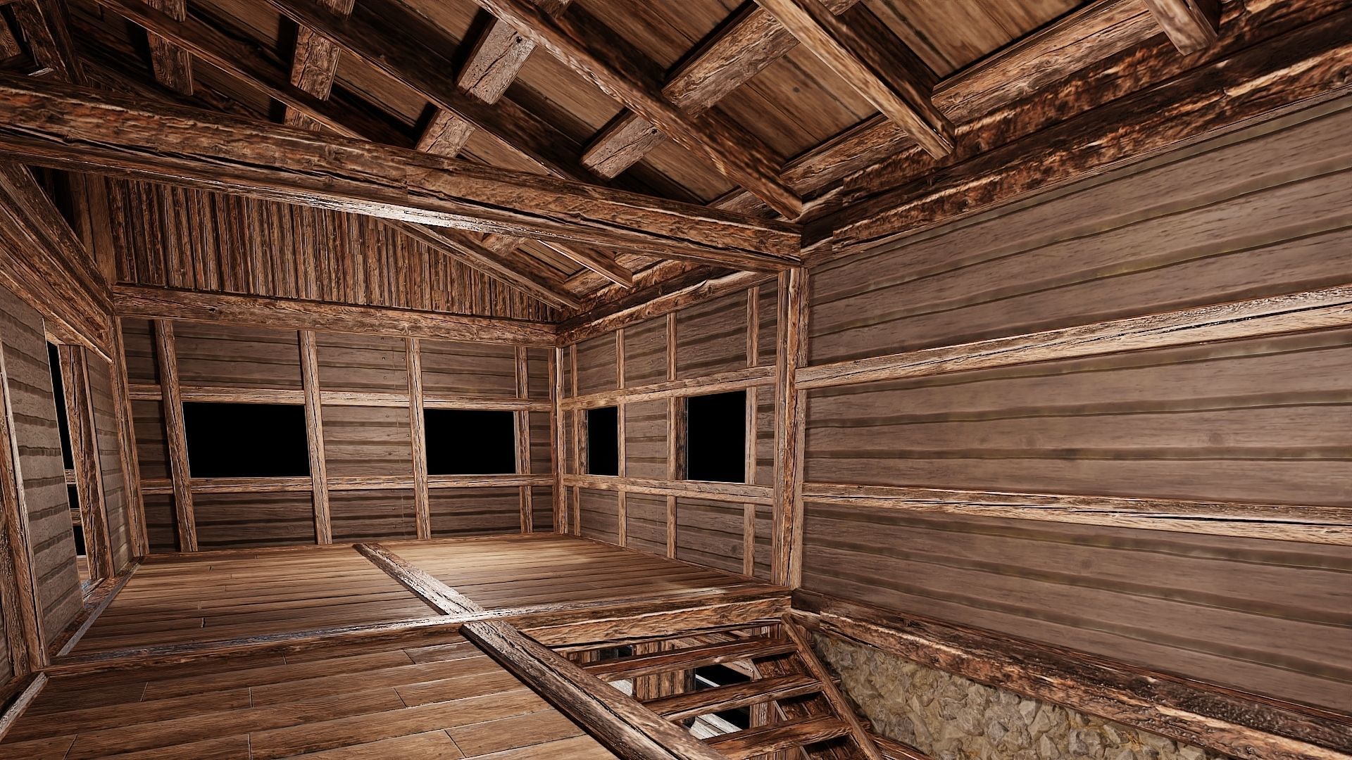 Medieval Houses 18 - 4K Textures Game Ready Low-poly 3D model_3