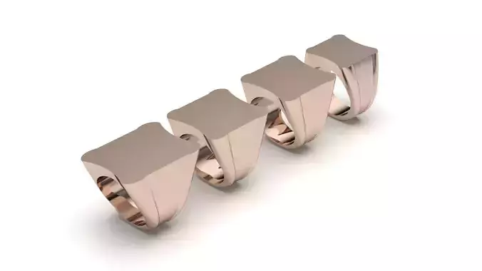  signet ring hollow and solid 8 pieces model67