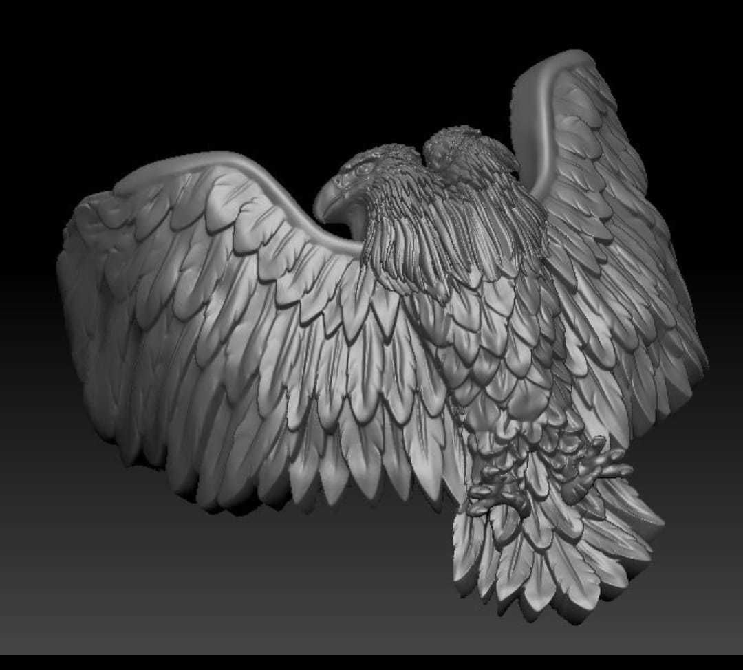 eagle ring 3D model_1