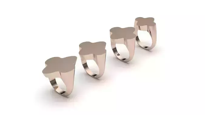 signet ring hollow and solid 8 pieces model73