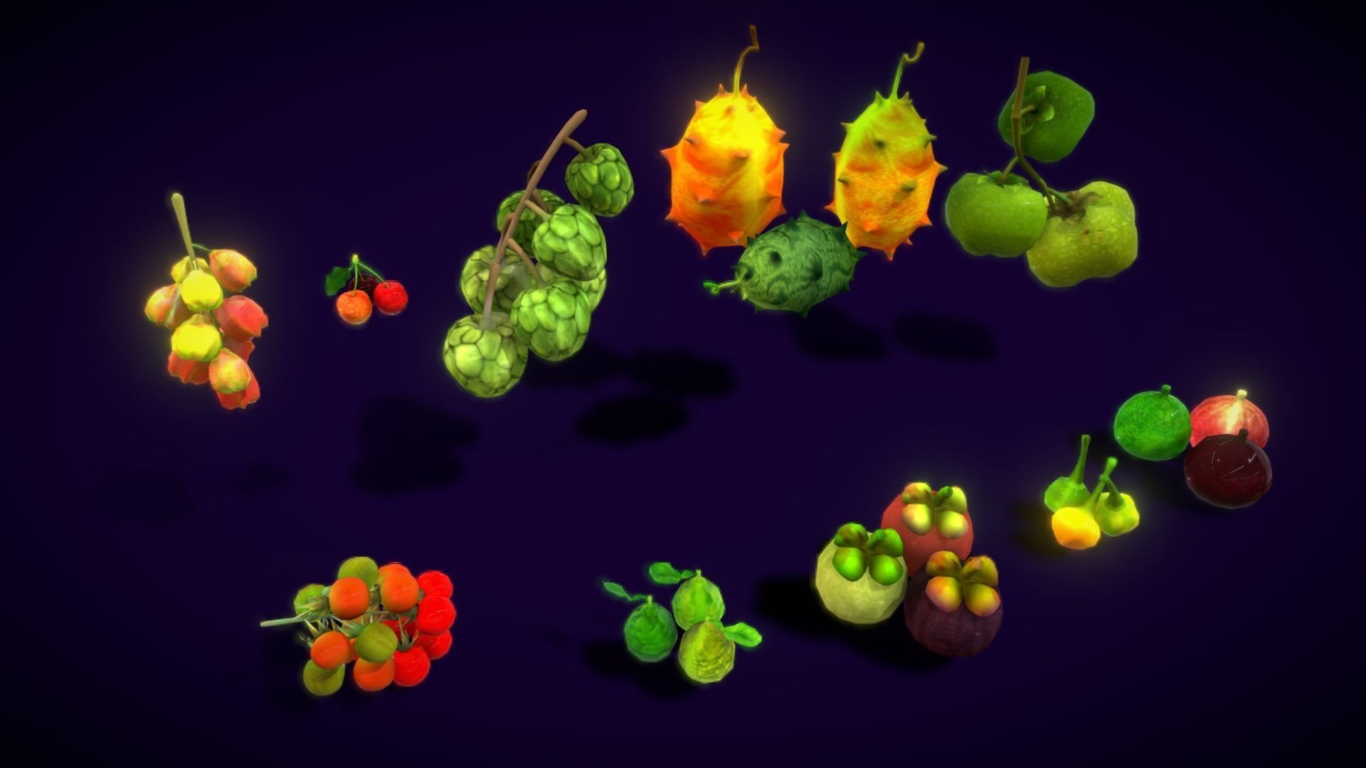 Collections Fruit Path2 Low-poly 3D model_12