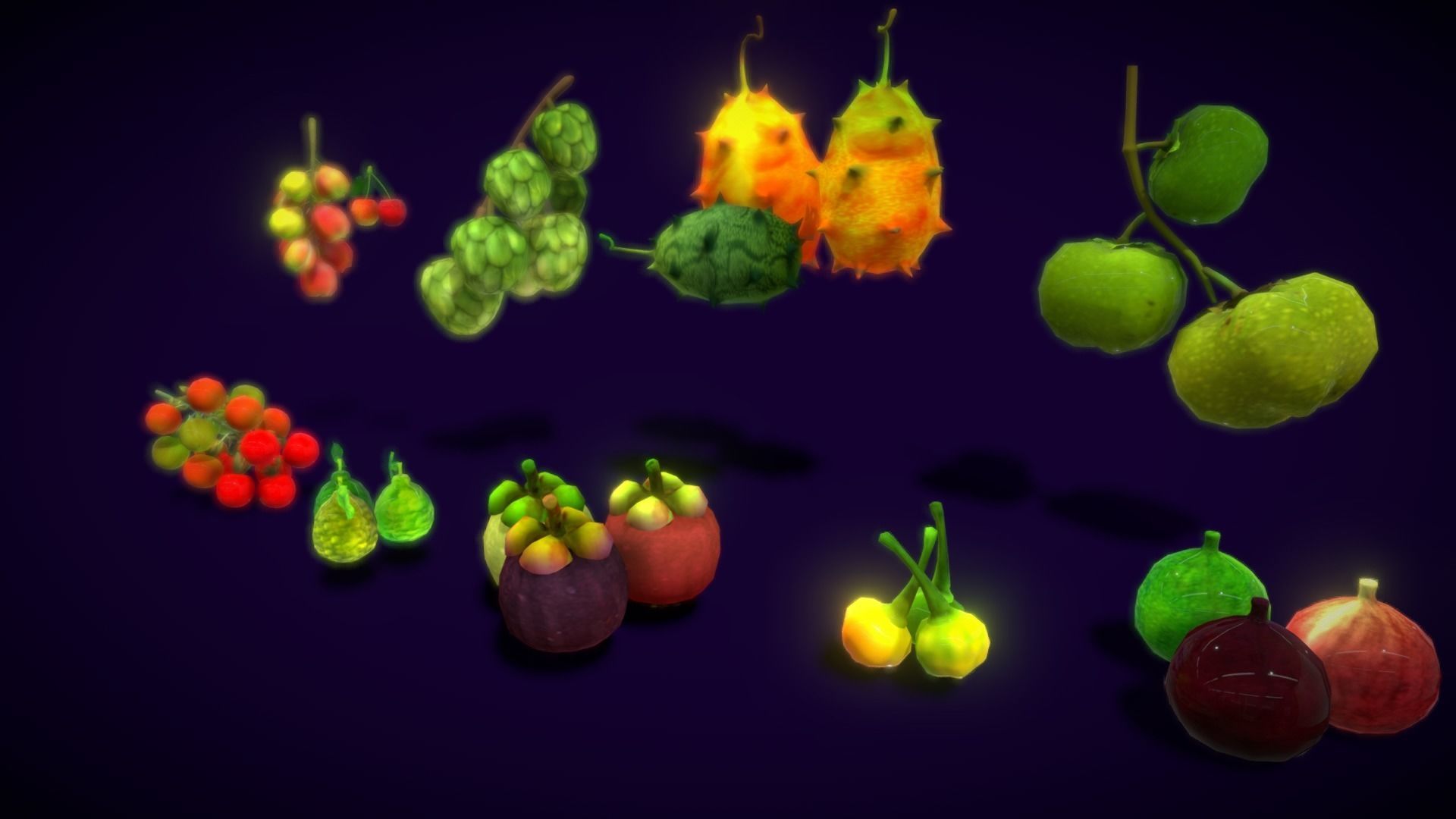 Collections Fruit Path2 Low-poly 3D model_16