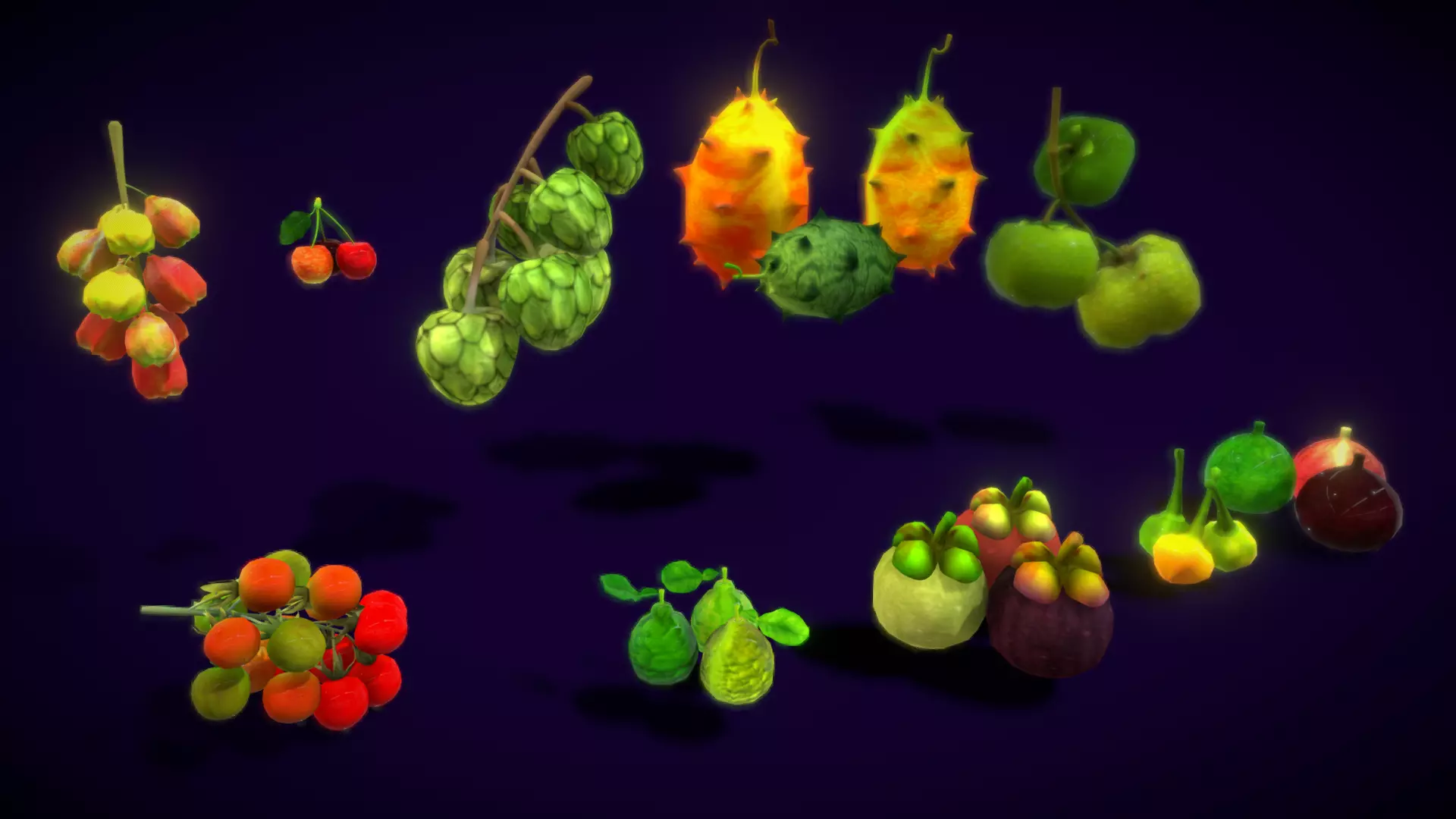 Collections Fruit Path2 Low-poly 3D model_0