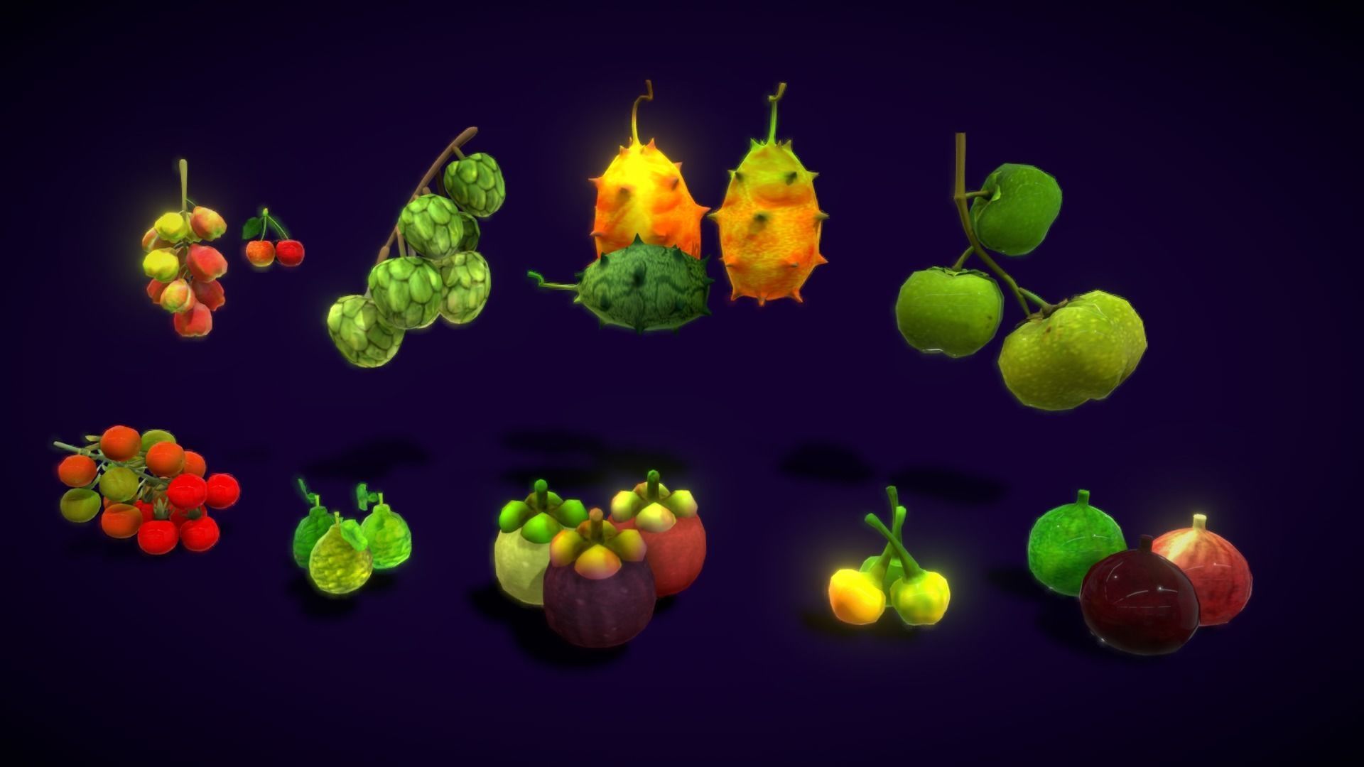 Collections Fruit Path2 Low-poly 3D model_8