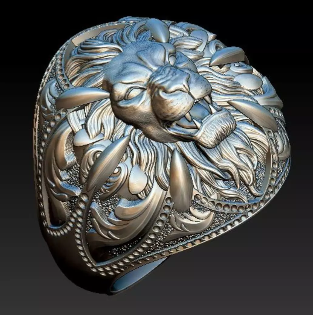 lion ring 3D model_0