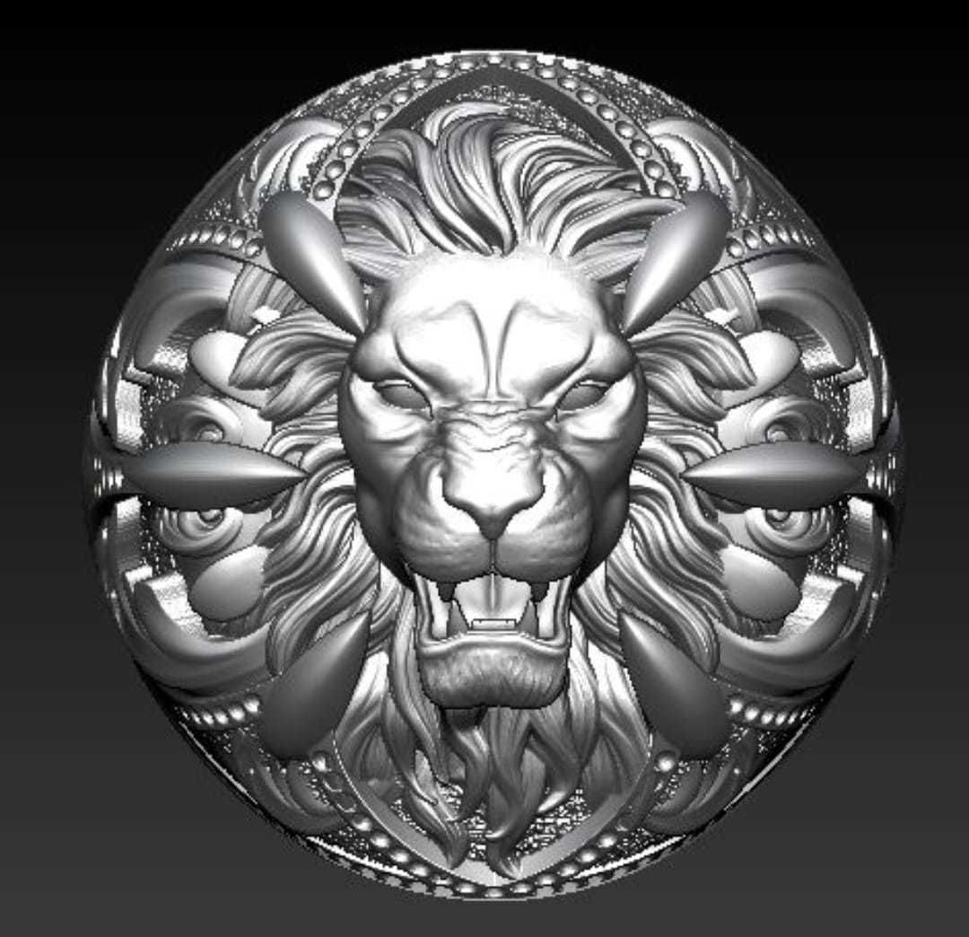 lion ring 3D model_1
