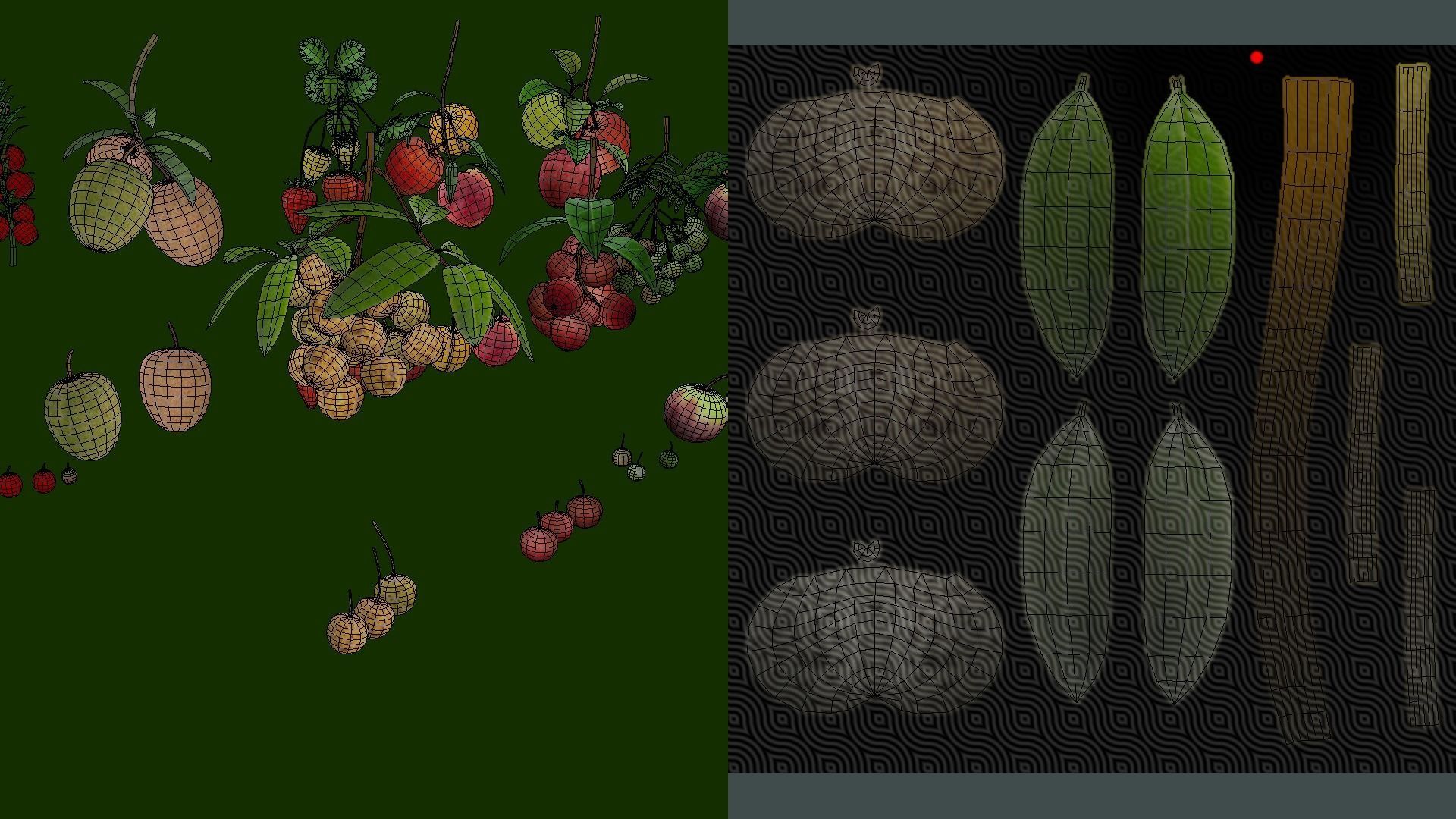 Collection Fruit Path 3 Low-poly 3D model_15