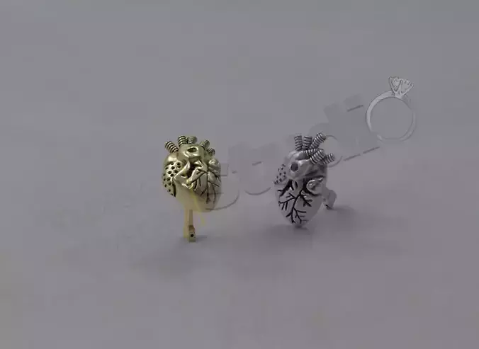 Detailed cufflinks heart design 