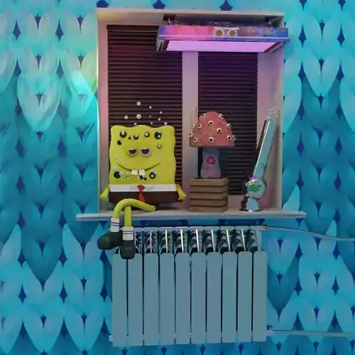 Stoned SpongeBob 3D model