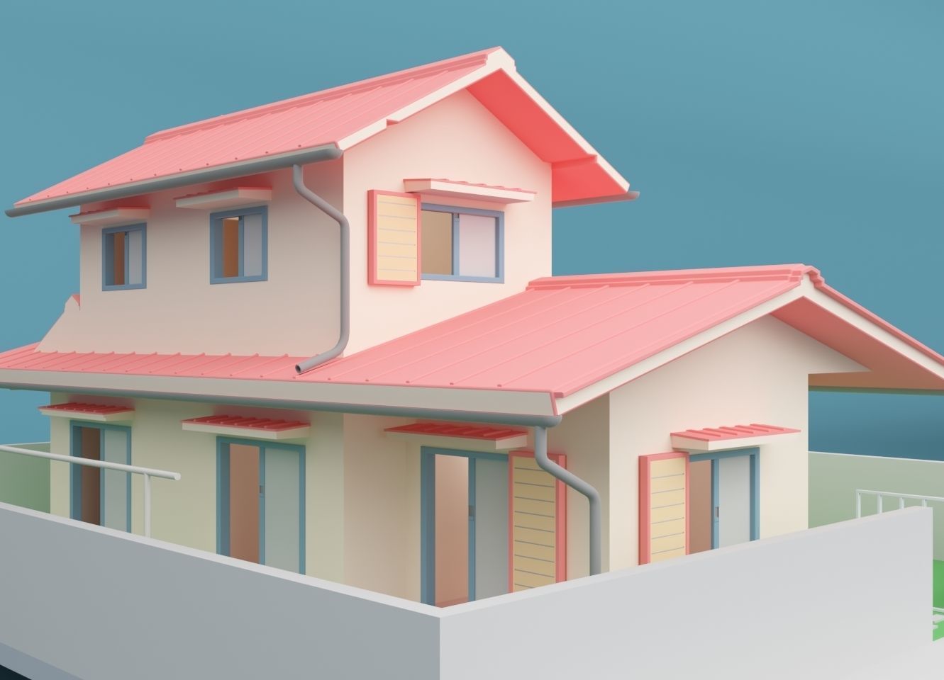 Nobita House 3D print model_4