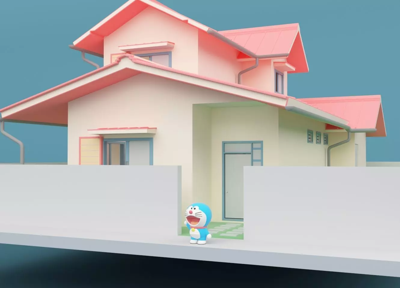 Nobita House 3D print model_0