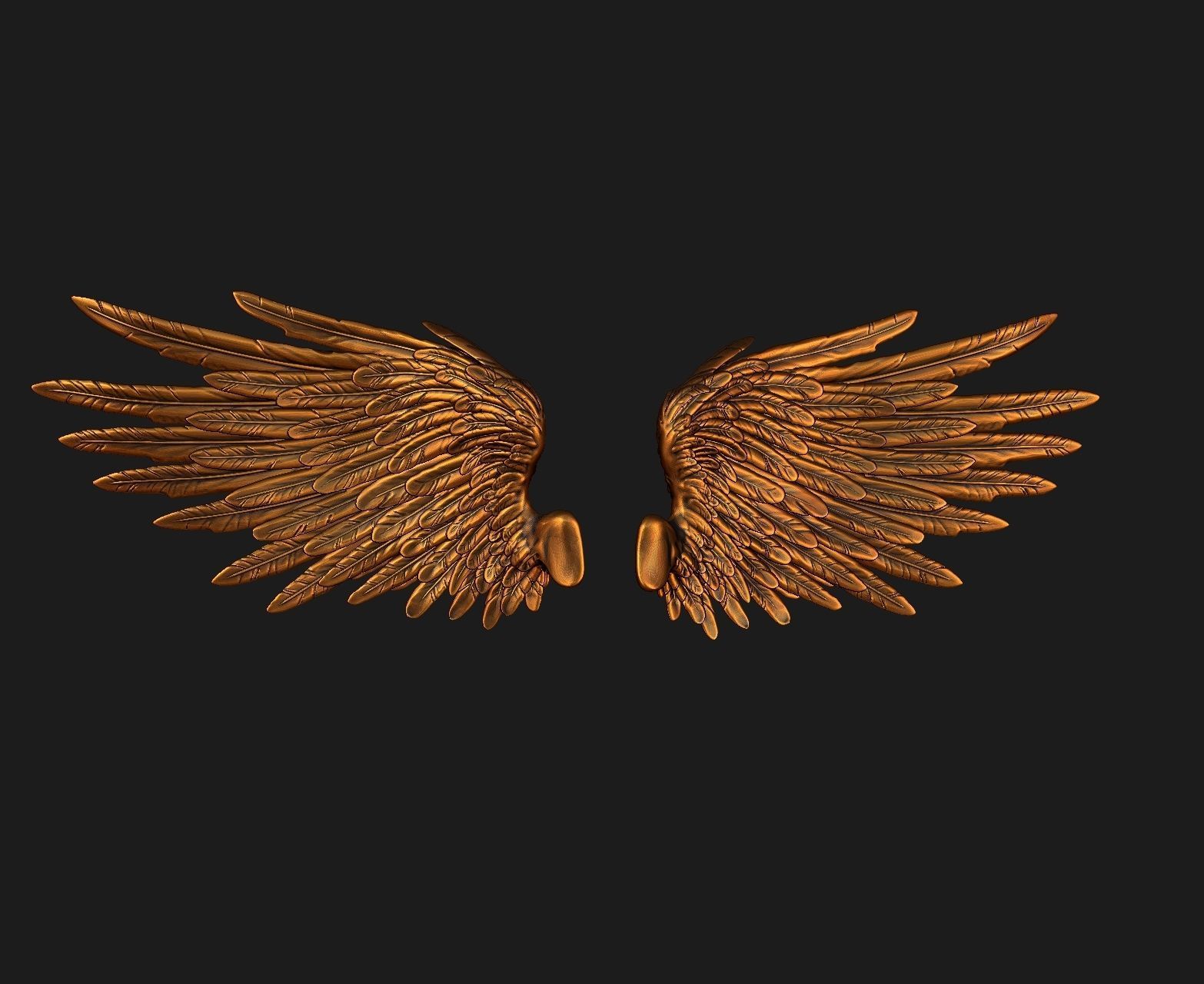 Michael Archangel - Metal - Wood - CNC Rounting and 3D print model_8