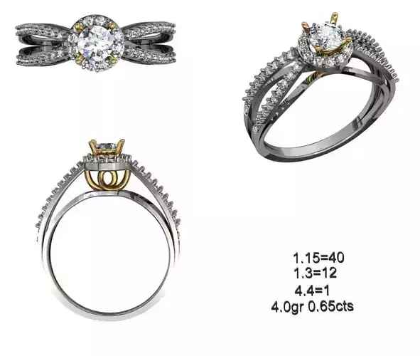 Solitaire Wedding Engagement Ring