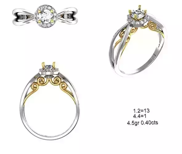 Solitaire Wedding Engagement Ring