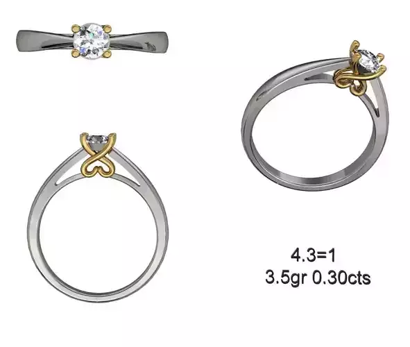 Solitaire Wedding Engagement Ring