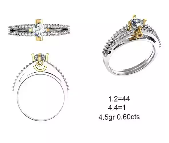 Solitaire Wedding Engagement Ring