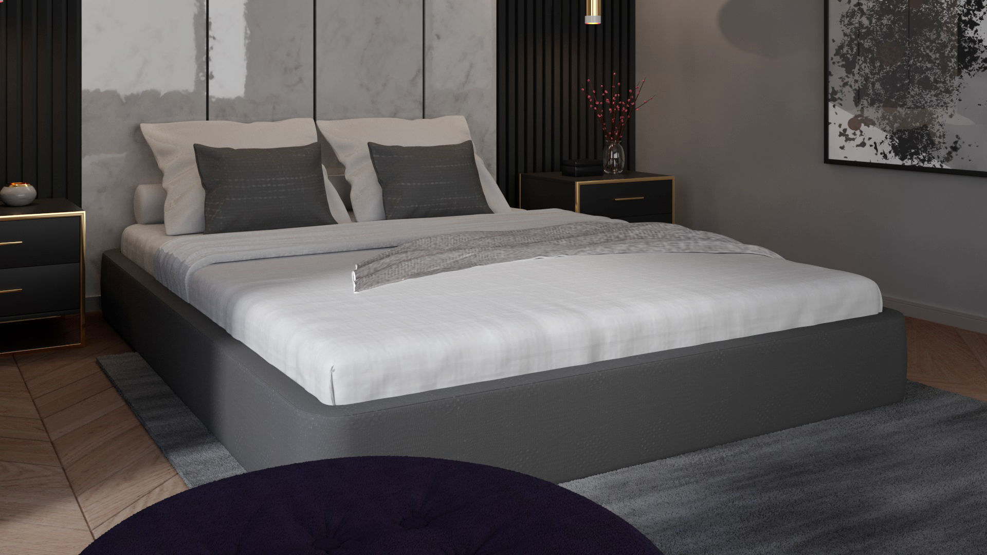 Bedroom Interior 3D model_3