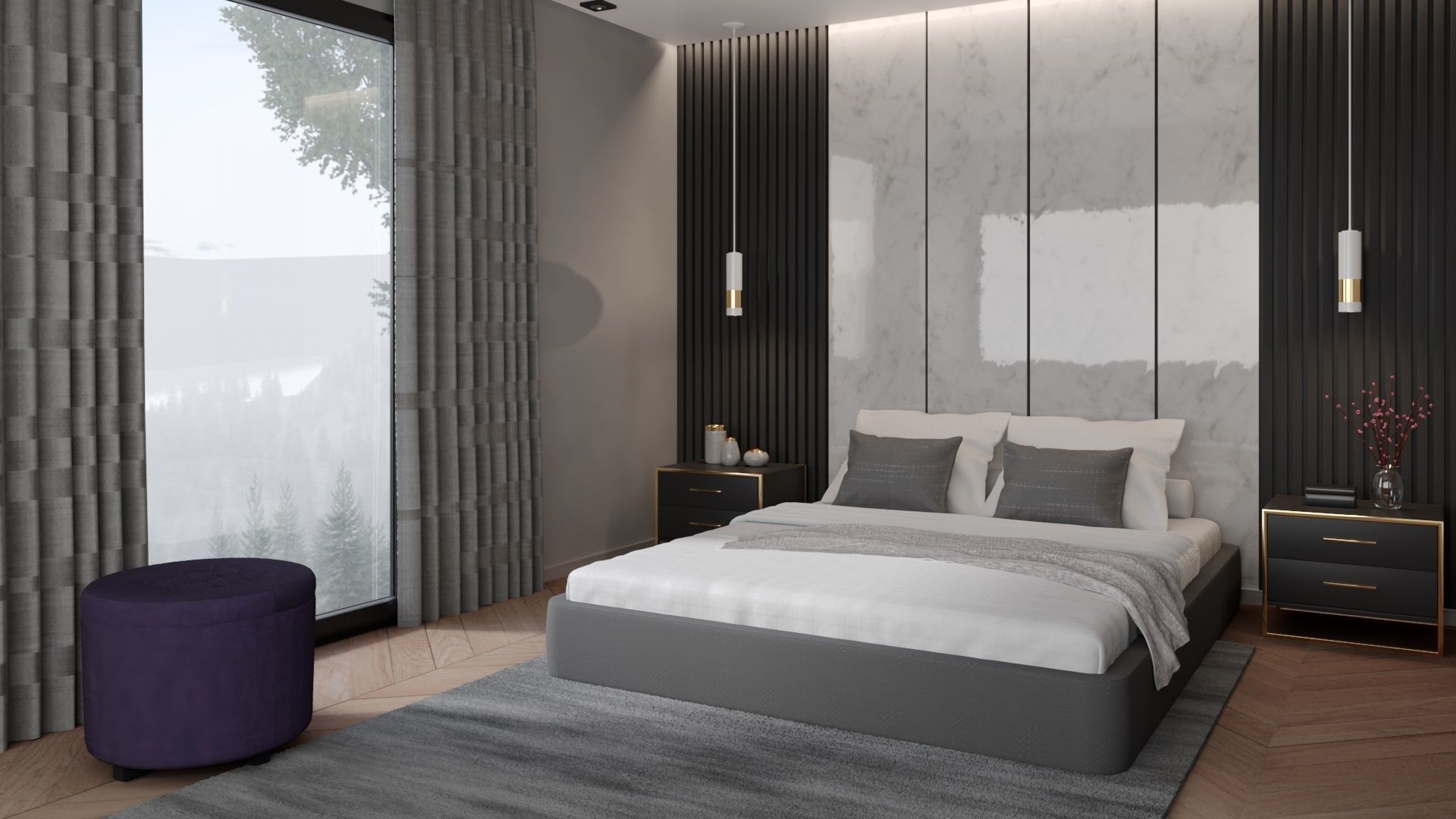 Bedroom Interior 3D model_4