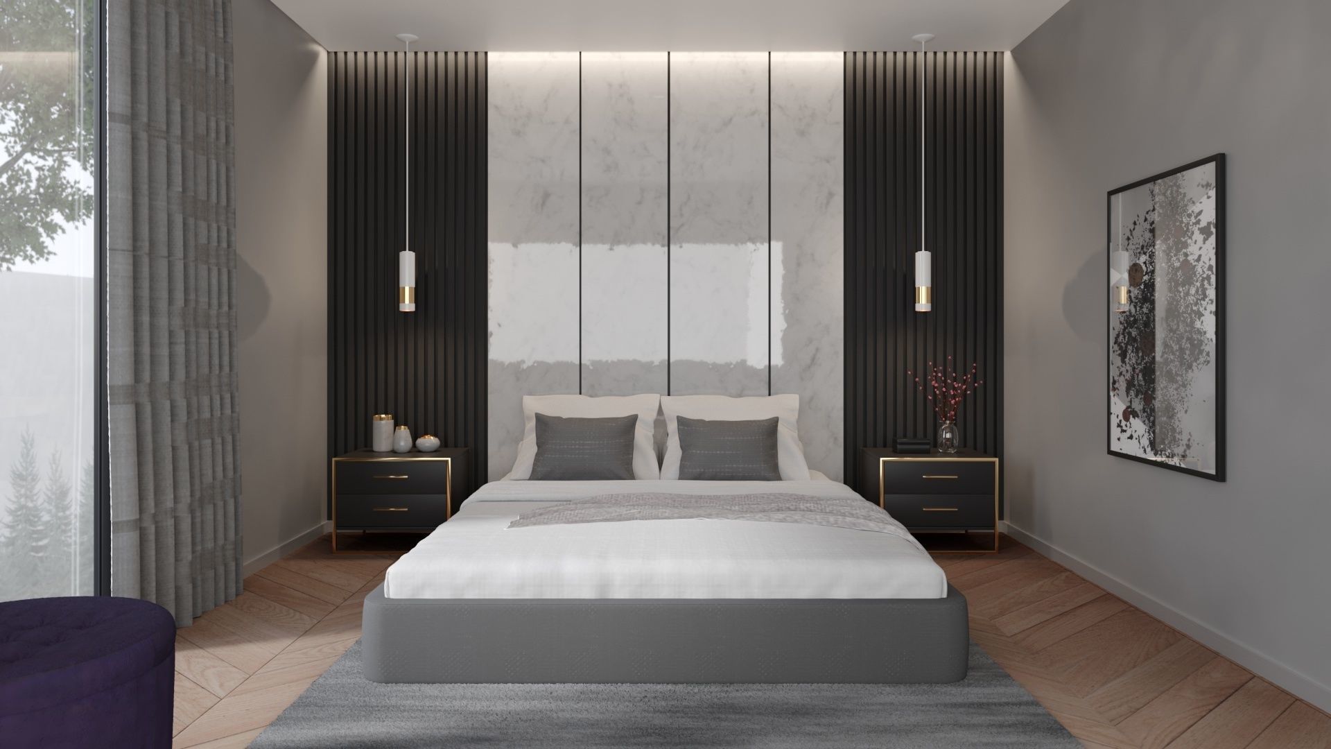 Bedroom Interior 3D model_1