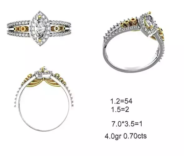 Solitaire Wedding Engagement Ring