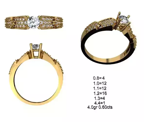 Solitaire Wedding Engagement Ring